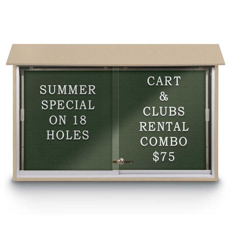United Visual Products Outdoor Enclosed Combo Board, 72"x36", Bronze Frame/Black & Burgundy UVCB7236ODBZ-BLACK-DBURGU